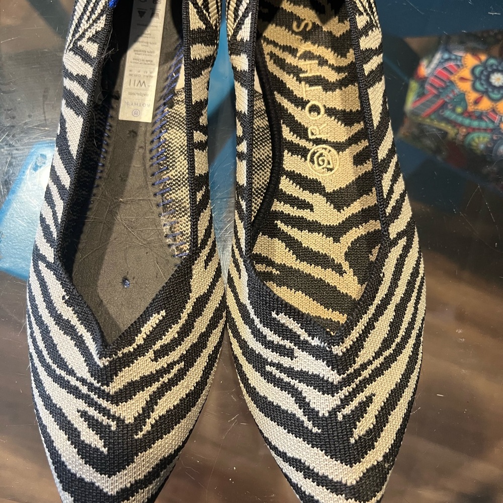 Rothy's Original Point in Zebra Print